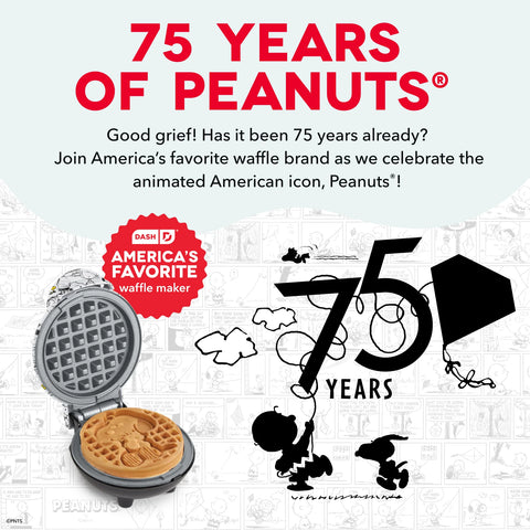 Peanuts®  x Dash 75th Anniversary Mini Waffle Maker
