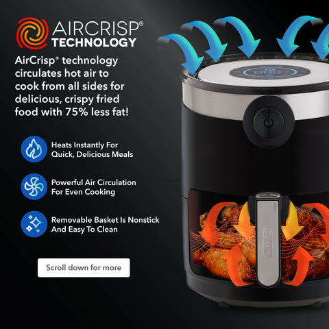 Aircrisp® Pro Digital Air Fryer 3Qt.