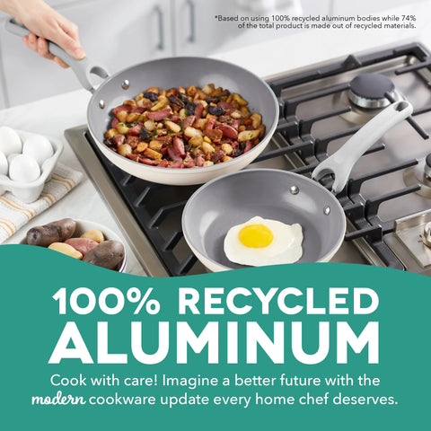 Dash Dream Green Recycled Aluminum 9.5"/11" Fry Pan Set