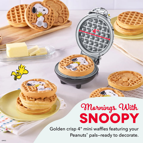 Peanuts®  x Dash 75th Anniversary Mini Waffle Maker