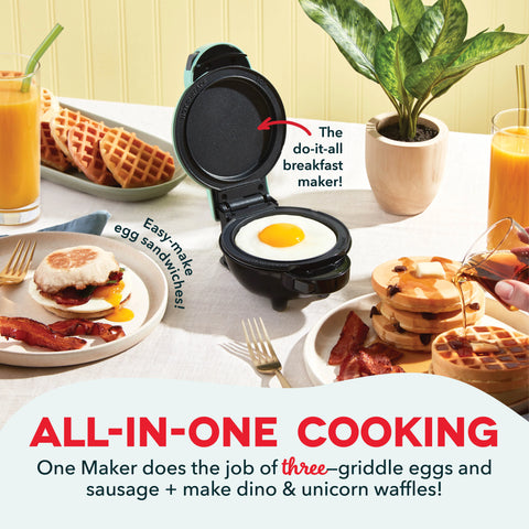 MultiMaker® Mini System with Removable Plates: Waffle & Griddle