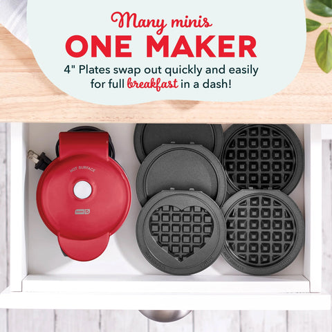 MultiMaker® Mini System with Removable Plates: Waffle & Griddle
