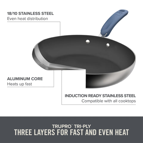 Zakarian by Dash Trupro 10PC Stainless Steel Cookware Set