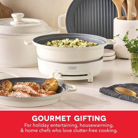 Stacks Ceramic Cookware Set with Electric Burner