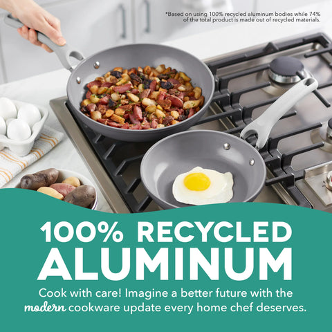 Dash Dream Green Recycled Aluminum 9.5"/11" Fry Pan Set
