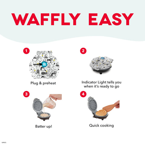 Peanuts®  x Dash 75th Anniversary Mini Waffle Maker