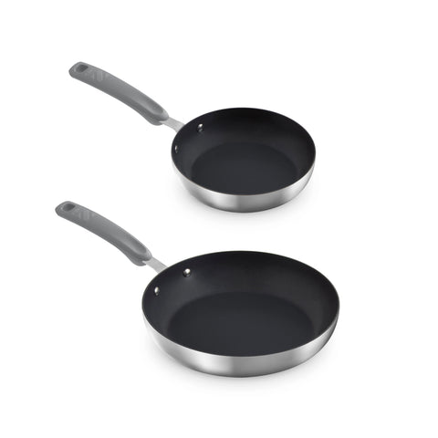 TruPro Stainless Steel Fry Pan Set - 8" 10"