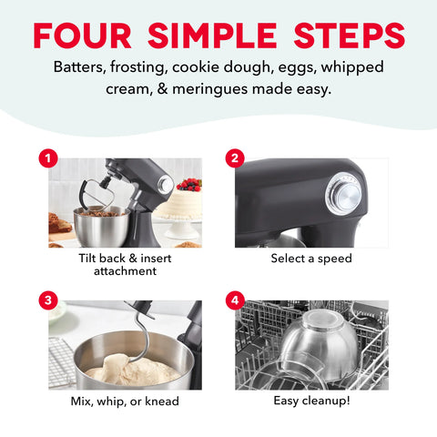 3.5 Qt Tilt Head Stand Mixer