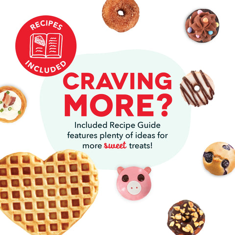 MultiMaker® Treat Maker System: Mini Donut, Mini Cupcake, Heart Waffle